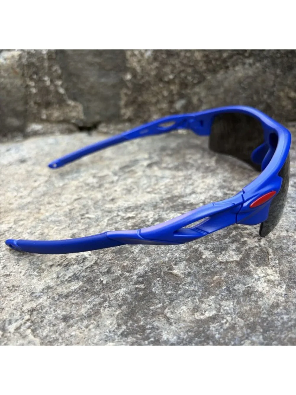 Blue Wrap Around Sport Sunglasses UV Shield Running Cycling Eyewear Speed Dealer